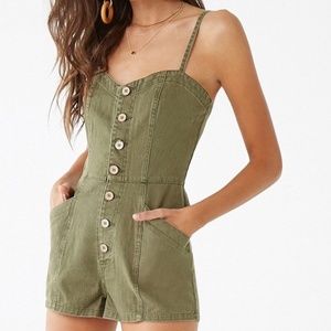 Forever 21 Olive Green Romper